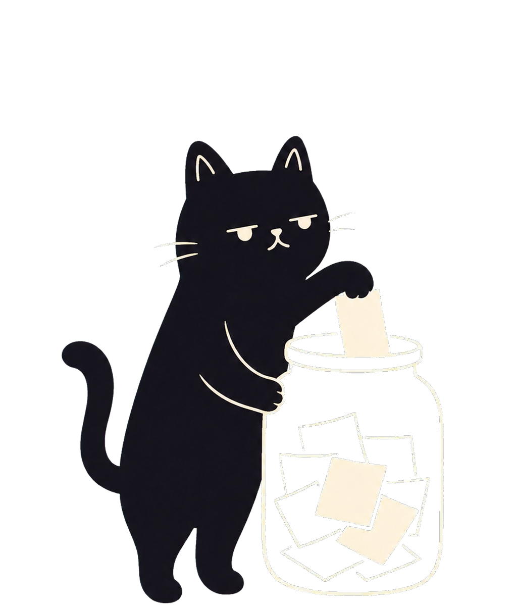 MIHO 將生活紙條收進提醒罐子的插畫